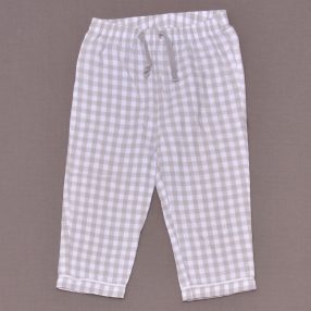 Szürke-fehér kockás pizsama alsó (80-86)