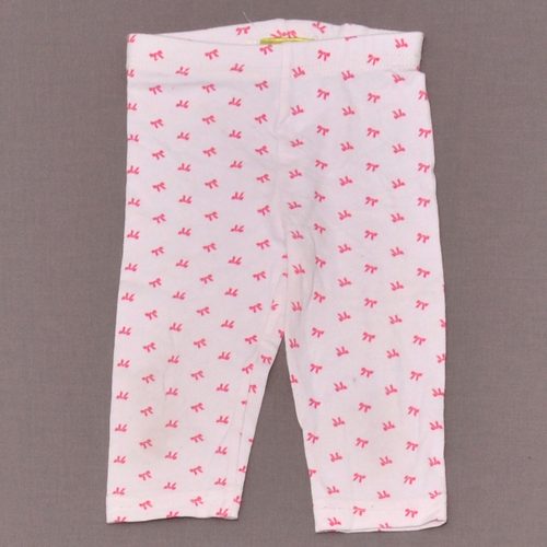 Fehér, masni leggings (62-68)
