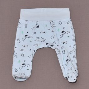 Világoskék, állatos talpas nadrág (68)