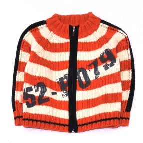 Narancssárga, Fehér csíkos kardigán (104-110*)