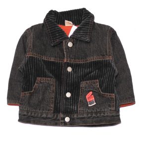 Szürke, koptatott fekete farmerkabát (68)