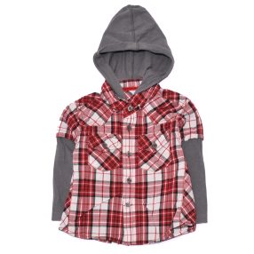 Piros, Fehér kockás hosszú ujjú felső (74)