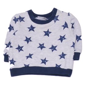 Szürke, kék csillagos pulóver (68)