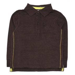 Barna, galléros hosszú ujjú póló (110-116)