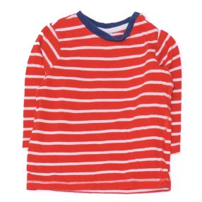 Piros, Fehér csíkos hosszú ujjú póló (68-74)