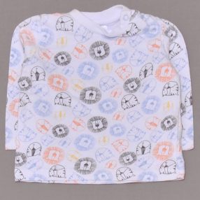 Fehér, állatos hosszú ujjú póló (68)