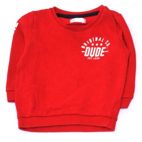 Piros, feliratos pulóver (80)