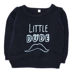 Sötétkék, bajusz pulóver (74)