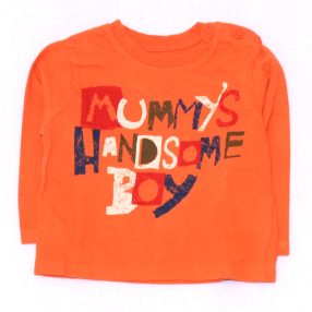 Narancssárga, mintás hosszú ujjú póló (74)