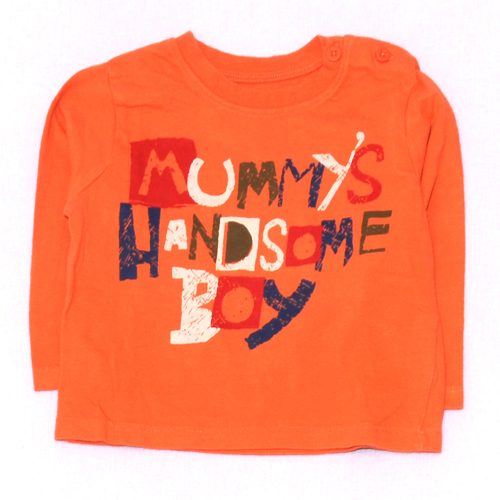 Narancssárga, mintás hosszú ujjú póló (74)