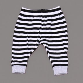 Fekete, Fehér csíkos melegítő  alsó (62-68)