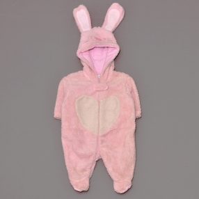 Rózsaszín, nyúl overál/jelmez (62-68)