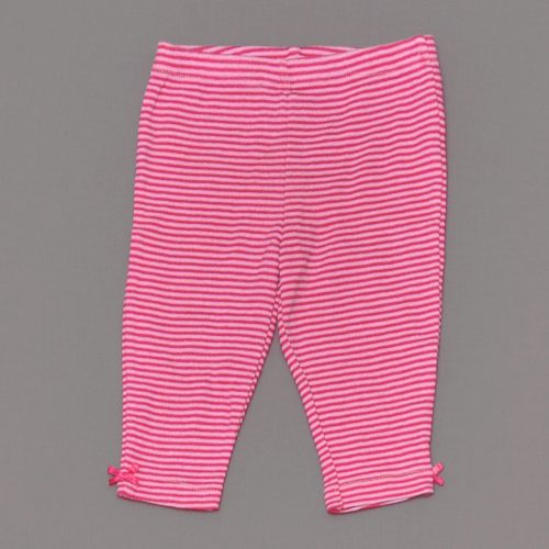 Rózsaszín csíkos leggings (68-74)