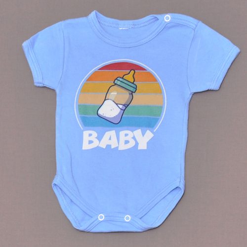 Kék, baby rövid ujjú body (62*)