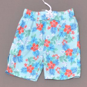 Türkiz, virágos úszónadrág (74-80)