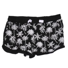 Fekete, pálmafás rövidnadrág (146-152)