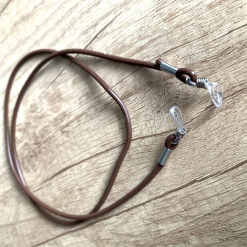 Szilikon szemüvegtartó (barna sima)