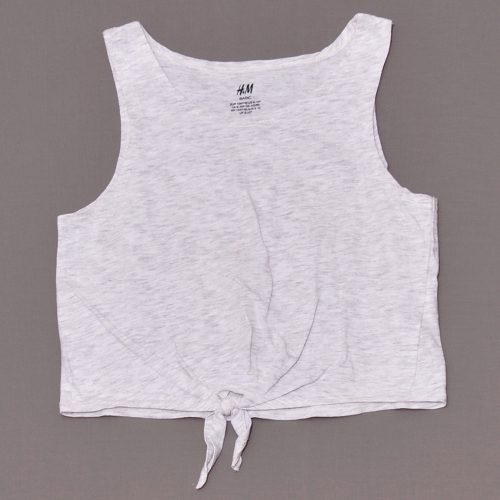 H&M - Szürke crop felső (134-140)