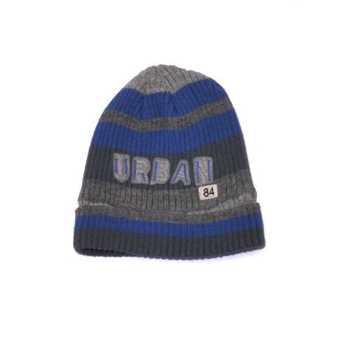 Szürke-kék csíkos sapka (116-122)