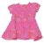 Pink, virágmintás ruha (56-62)
