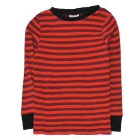 H&M - Narancssárga-bordó csíkos pizsama felső (110-116)