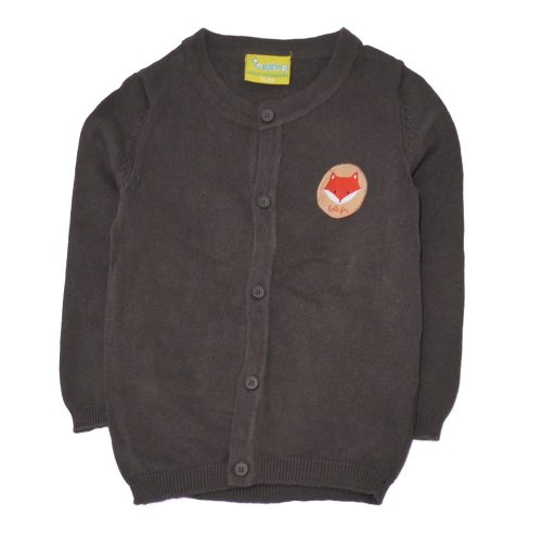 Szürke, rókás kardigán (74-80)