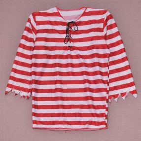 Piros, Fehér csíkos, Kalóz jelmez, felső (152-164*)