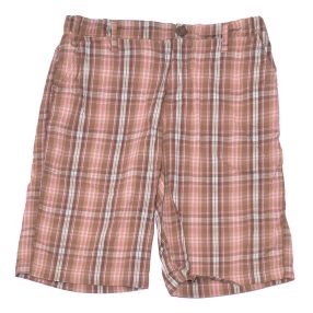 Barna-Rózsaszín kockás rövidnadrág (152)