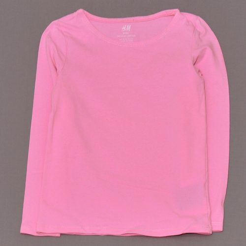 H&M - Rózsaszín hosszú ujjú póló (110-116)