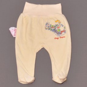 Krém, vonatos talpas nadrág (74) - ÚJ