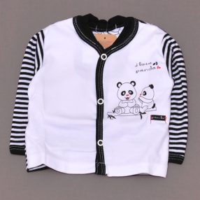 Fehér, pandás hosszú ujjú felső (68) - ÚJ