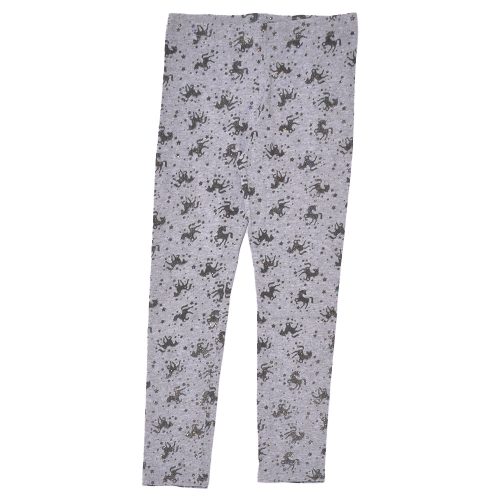 Szürke, csillogós unikornis leggings (128-134*)