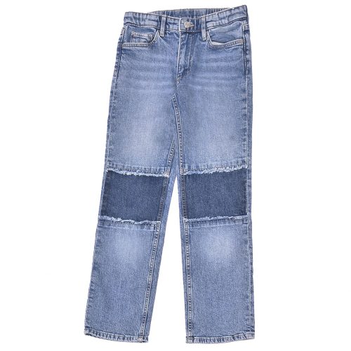 H&M - Kék, koptatott farmernadrág (140)