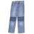 H&M - Kék, koptatott farmernadrág (140)
