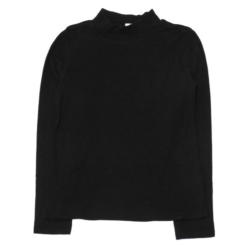 H&M - Fekete, bordás garbó (134-140)
