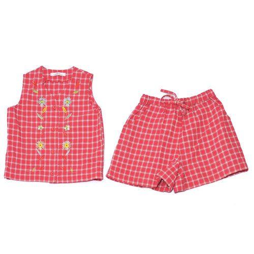 Marks&Spencer - Rózsaszín, kockás ruha szett (116)