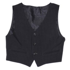 Fekete, csíkos alkalmi mellény (92-98*)