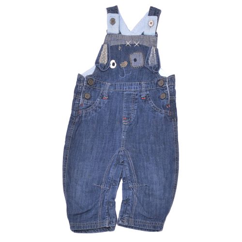 Next - Kék, kutyusos kantáros farmernadrág (80)