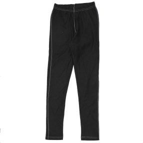 Farmerfekete, fehér varrású leggings (158) - ÚJ