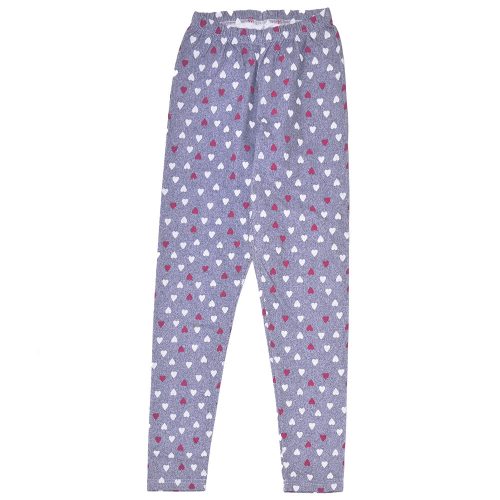 Kék, Fehér csíkos, Rózsaszín szíves leggings (146) - ÚJ