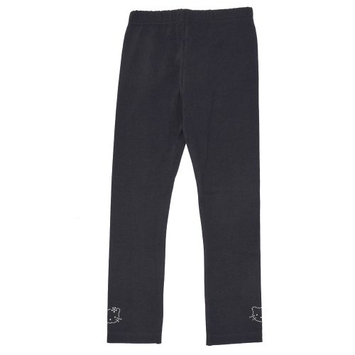 Szürke, cicás strasszos leggings (128) - ÚJ