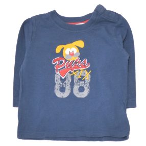 Benetton - Kék, kutyás hosszú ujjú póló (68)