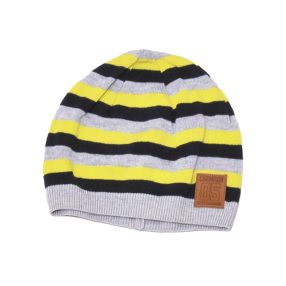 Szürke, csíkos sapka (68-80*)