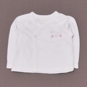 Mamas&Papas - Fehér, állatos hosszú ujjú felső (74)