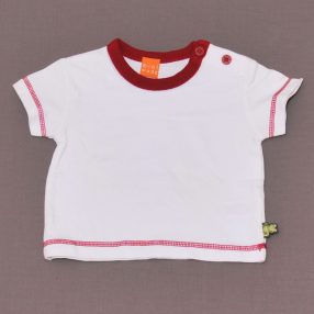 Fehér, bordó galléros póló (56-62)