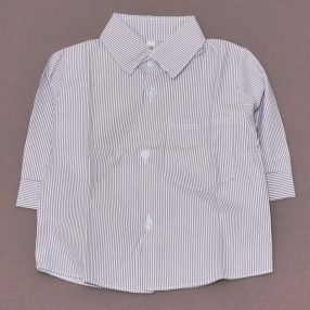 Szürke, Fehér csíkos hosszú ujjú ing (68) - ÚJ!