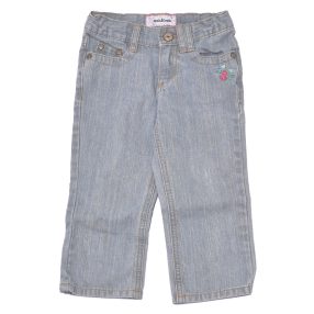 OshKosh - Kék, virághímzéses farmernadrág (104)