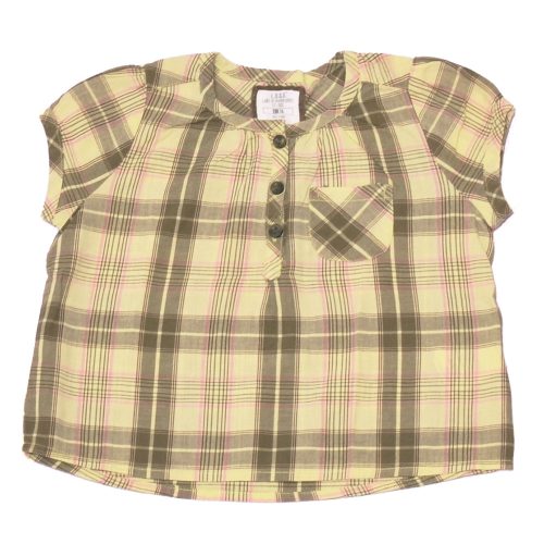 H&M - Sárga, kockás rövid ujjú blúz (74)