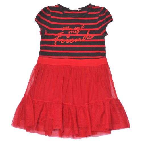 H&M, Disney - Piros, csíkos, tüllös ruha (122-128)