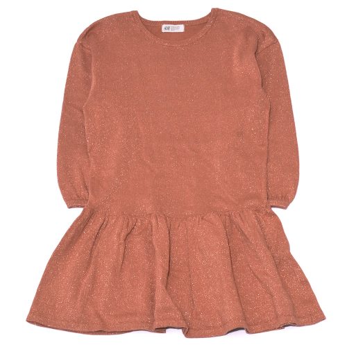 H&M - Narancsos piros, arany alkalmi ruha (134-140)